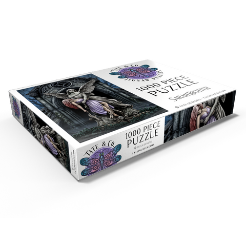 Darstellung des Puzzle Motivs Der ewige Kampf – Stone Angel – Sarah Richter The Eternal Fight Stone Angel - Sarah Richter 1000 Puzzle Schachtel Ansicht1