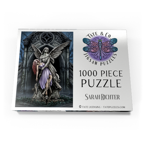 Darstellung des Puzzle Motivs Der ewige Kampf – Stone Angel – Sarah Richter The Eternal Fight Stone Angel - Sarah Richter 1000 Puzzle Schachtel Ansicht3