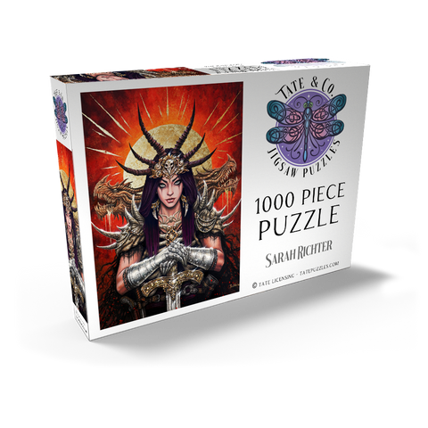 Darstellung des Puzzle Motivs Aurora Mortis Samurai-Kriegerin – Sarah Richter Aurora Mortis Samurai Warrior - Sarah Richter 1000 Puzzle Schachtel Ansicht2