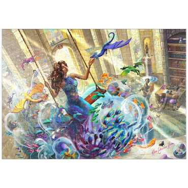 Darstellung des Puzzle Motivs puzzleplate Aquarium Magic - Rose Cat Khan 1000 Puzzle