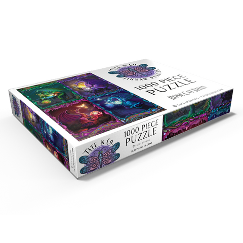 Darstellung des Puzzle Motivs Die Zeitdrachen – Rose Cat Khan The Time Dragons - Rose Cat Khan 1000 Puzzle Schachtel Ansicht1