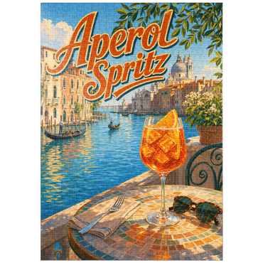 Darstellung des Puzzle Motivs puzzleplate Aperol Spritz - Venice Grand Canal Sunset 1000 Puzzle