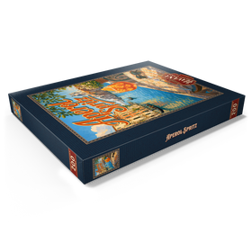 Alternative Darstellung des Puzzle-Motivs Aperol Spritz – Sonnenuntergang am Canal Grande in Venedig – Puzzleteile: 200