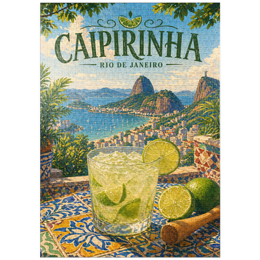 Darstellung des Puzzle Motivs puzzleplate Caipirinha - Rio de Janeiro Coastal View 1000 Puzzle