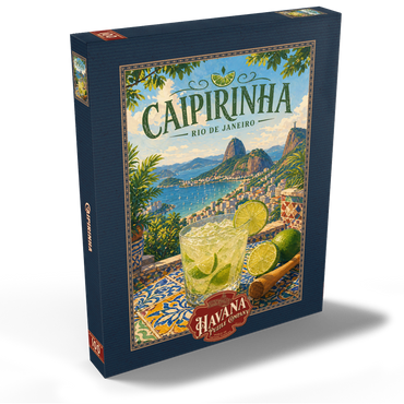 Darstellung des Puzzle Motivs Caipirinha - Rio de Janeiro Coastal View 100 Puzzle Schachtel Ansicht2