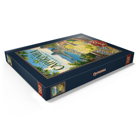 Darstellung des Puzzle Motivs Caipirinha – Blick auf die Küste von Rio de Janeiro Caipirinha - Rio de Janeiro Coastal View 200 Puzzle Schachtel Ansicht1