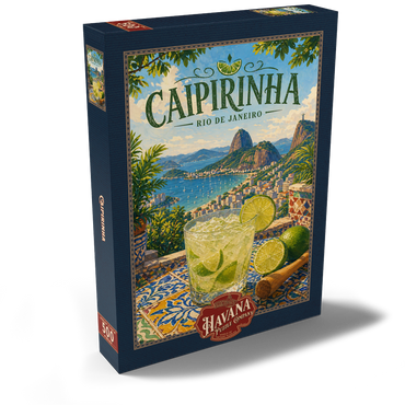 Darstellung des Puzzle Motivs Caipirinha - Rio de Janeiro Coastal View 500 Puzzle Schachtel Ansicht2