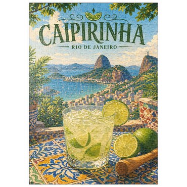 Darstellung des Puzzle Motivs puzzleplate Caipirinha - Rio de Janeiro Coastal View 500 Puzzle