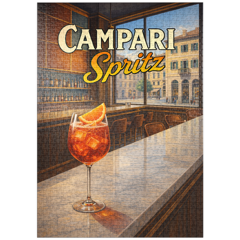 Darstellung des Puzzle Motivs Campari Spritz – Italienische Aperitif-Bar puzzleplate Campari Spritz - Italian Aperitivo Bar 1000 Puzzle