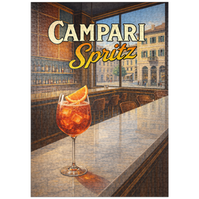 Darstellung des Puzzle Motivs Campari Spritz – Italienische Aperitif-Bar - Puzzleteile: 1000
