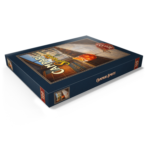 Darstellung des Puzzle Motivs Campari Spritz – Italienische Aperitif-Bar Campari Spritz - Italian Aperitivo Bar 100 Puzzle Schachtel Ansicht1