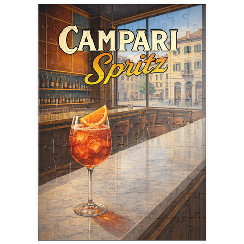 Darstellung des Puzzle Motivs Campari Spritz – Italienische Aperitif-Bar puzzleplate Campari Spritz - Italian Aperitivo Bar 100 Puzzle