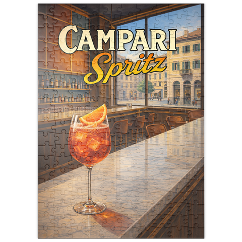Darstellung des Puzzle Motivs Campari Spritz – Italienische Aperitif-Bar puzzleplate Campari Spritz - Italian Aperitivo Bar 200 Puzzle