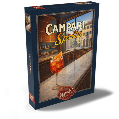 Darstellung des Puzzle Motivs Campari Spritz – Italienische Aperitif-Bar Campari Spritz - Italian Aperitivo Bar 500 Puzzle Schachtel Ansicht2
