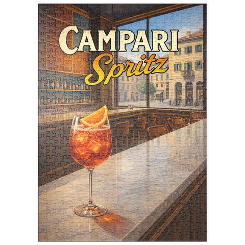 Darstellung des Puzzle Motivs Campari Spritz – Italienische Aperitif-Bar puzzleplate Campari Spritz - Italian Aperitivo Bar 500 Puzzle