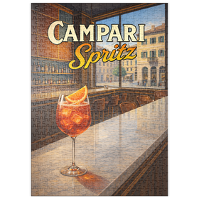 Darstellung des Puzzle Motivs Campari Spritz – Italienische Aperitif-Bar - Puzzleteile: 500