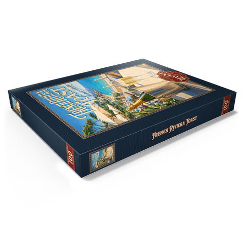 Darstellung des Puzzle Motivs Toast à la Côte d’Azur – Ein Fest am Meer French Riviera Toast - A seaside celebration 100 Puzzle Schachtel Ansicht1