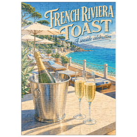 Darstellung des Puzzle Motivs Toast à la Côte d’Azur – Ein Fest am Meer - Puzzleteile: 200