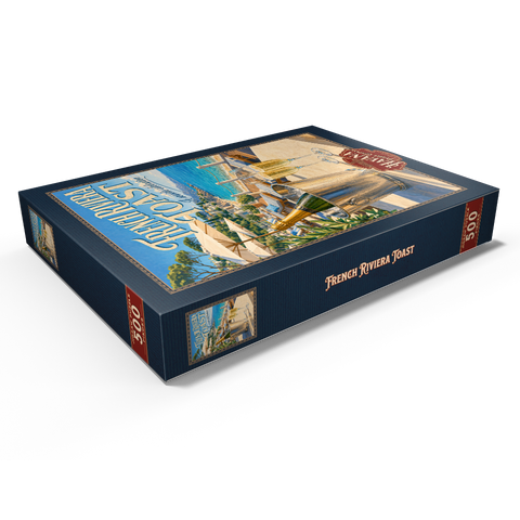 Darstellung des Puzzle Motivs Toast à la Côte d’Azur – Ein Fest am Meer French Riviera Toast - A seaside celebration 500 Puzzle Schachtel Ansicht1