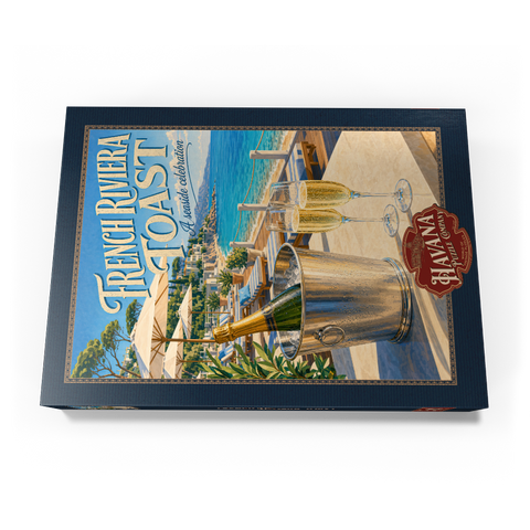 Darstellung des Puzzle Motivs Toast à la Côte d’Azur – Ein Fest am Meer French Riviera Toast - A seaside celebration 500 Puzzle Schachtel Ansicht3