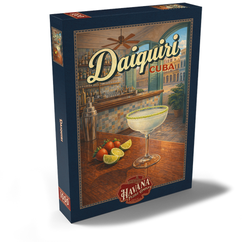 Darstellung des Puzzle Motivs Daiquiri – Kuba, tropische Barszene Daiquiri - Cuba, Tropical Bar Scene 1000 Puzzle Schachtel Ansicht2