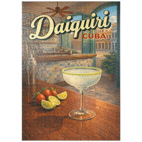 Darstellung des Puzzle Motivs Daiquiri – Kuba, tropische Barszene - Puzzleteile: 1000