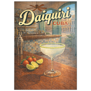 Darstellung des Puzzle Motivs puzzleplate Daiquiri - Cuba, Tropical Bar Scene 100 Puzzle
