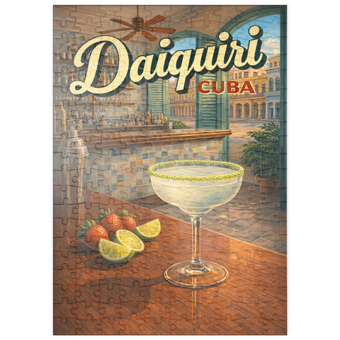 Darstellung des Puzzle Motivs Daiquiri – Kuba, tropische Barszene puzzleplate Daiquiri - Cuba, Tropical Bar Scene 200 Puzzle