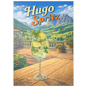 Darstellung des Puzzle Motivs Hugo Spritz – Alpine Mountain Terrace - Puzzleteile: 500