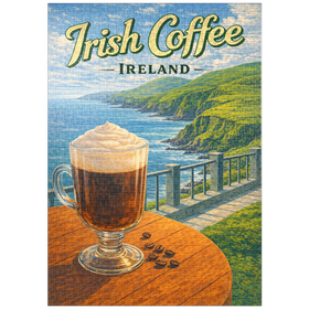 Darstellung des Puzzle Motivs Irish Coffee – Irlands Küstenklippen - Puzzleteile: 1000
