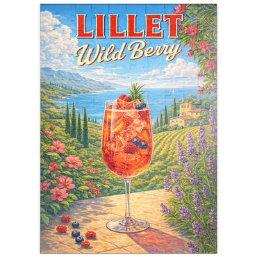 Darstellung des Puzzle Motivs puzzleplate Lillet Wild Berry - French Riviera Coastal Cocktail Sunset 100 Puzzle