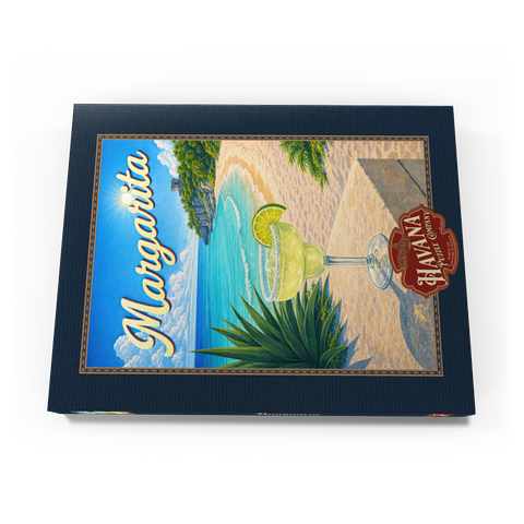 Darstellung des Puzzle Motivs Margarita – Strandcocktail bei Sonnenuntergang Margarita - Beach Cocktail at Sunset 100 Puzzle Schachtel Ansicht3