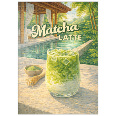 Darstellung des Puzzle Motivs puzzleplate Matcha Latte -Tropical Oasis by the Pool 200 Puzzle