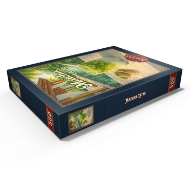 Darstellung des Puzzle Motivs Matcha Latte -Tropical Oasis by the Pool 500 Puzzle Schachtel Ansicht1