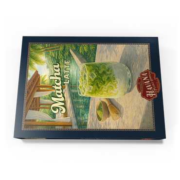 Darstellung des Puzzle Motivs Matcha Latte -Tropical Oasis by the Pool 500 Puzzle Schachtel Ansicht3