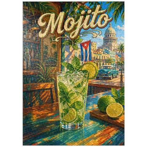 Darstellung des Puzzle Motivs Havana Mojito – Tropischer Sonnenschein puzzleplate Havana Mojito - Tropical Sunshine 1000 Puzzle