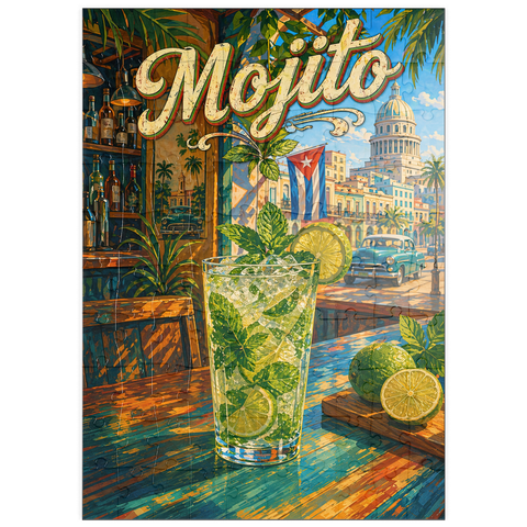 Darstellung des Puzzle Motivs Havana Mojito – Tropischer Sonnenschein puzzleplate Havana Mojito - Tropical Sunshine 100 Puzzle