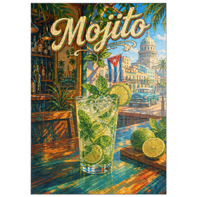 Darstellung des Puzzle Motivs Havana Mojito – Tropischer Sonnenschein - Puzzleteile: 100