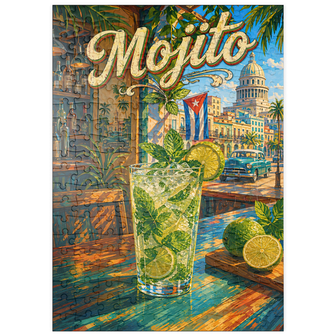 Darstellung des Puzzle Motivs Havana Mojito – Tropischer Sonnenschein puzzleplate Havana Mojito - Tropical Sunshine 200 Puzzle