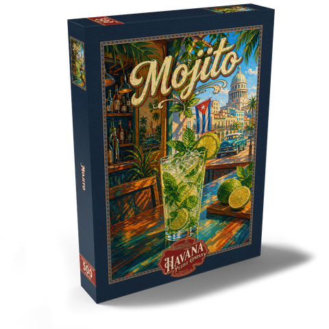 Darstellung des Puzzle Motivs Havana Mojito – Tropischer Sonnenschein Havana Mojito - Tropical Sunshine 500 Puzzle Schachtel Ansicht2