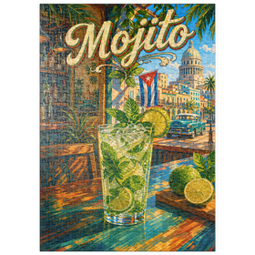 Darstellung des Puzzle Motivs Havana Mojito – Tropischer Sonnenschein - Puzzleteile: 500