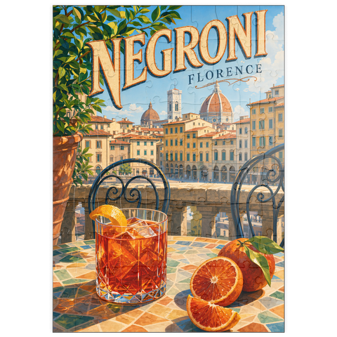 Darstellung des Puzzle Motivs Negroni – Blick auf die Terrasse in Florenz puzzleplate Negroni - Florence Terrace View 100 Puzzle
