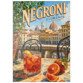 Darstellung des Puzzle Motivs Negroni – Blick auf die Terrasse in Florenz - Puzzleteile: 200