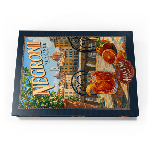 Darstellung des Puzzle Motivs Negroni – Blick auf die Terrasse in Florenz Negroni - Florence Terrace View 500 Puzzle Schachtel Ansicht3