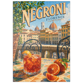 Darstellung des Puzzle Motivs Negroni – Blick auf die Terrasse in Florenz - Puzzleteile: 500