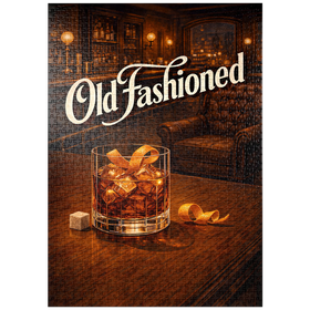 Darstellung des Puzzle Motivs Old Fashioned – In der Whiskey-Bar - Puzzleteile: 1000
