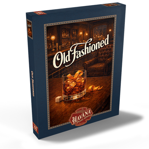 Darstellung des Puzzle Motivs Old Fashioned – In der Whiskey-Bar Old Fashioned - Whiskey Bar Scene 100 Puzzle Schachtel Ansicht2