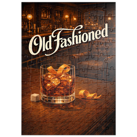 Darstellung des Puzzle Motivs Old Fashioned – In der Whiskey-Bar - Puzzleteile: 100