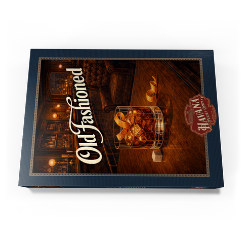 Darstellung des Puzzle Motivs Old Fashioned – In der Whiskey-Bar Old Fashioned - Whiskey Bar Scene 500 Puzzle Schachtel Ansicht3