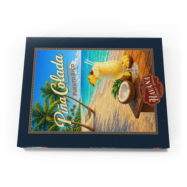 Darstellung des Puzzle Motivs Piña Colada - Puerto Rico Tropical Beach 100 Puzzle Schachtel Ansicht3